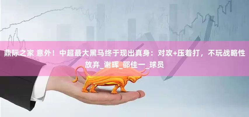 鼎际之家 意外！中超最大黑马终于现出真身：对攻+压着打，不玩战略性放弃_谢晖_邵佳一_球员