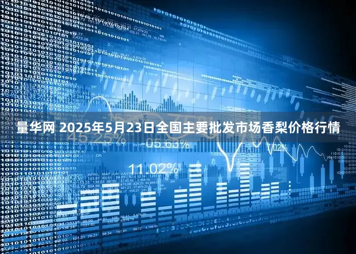 量华网 2025年5月23日全国主要批发市场香梨价格行情